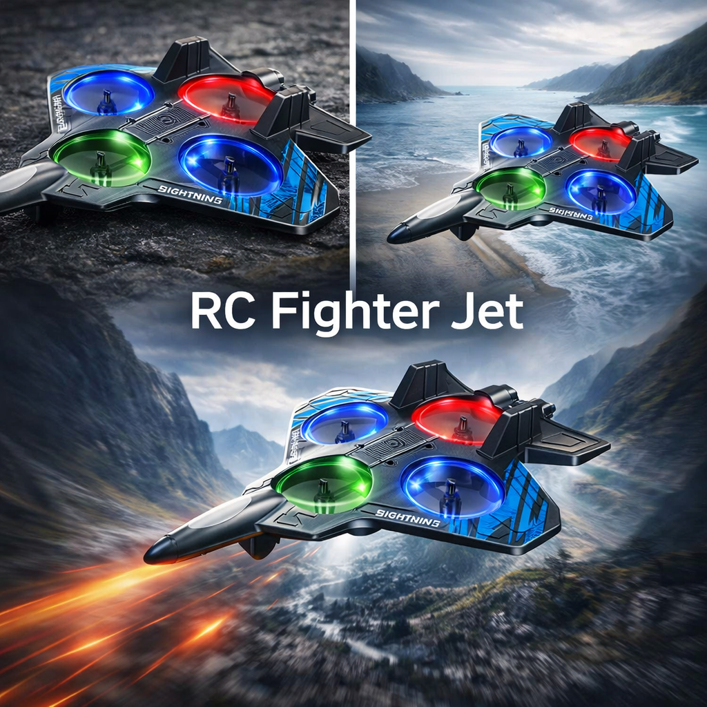 RC Fighter Jet With LED Lights