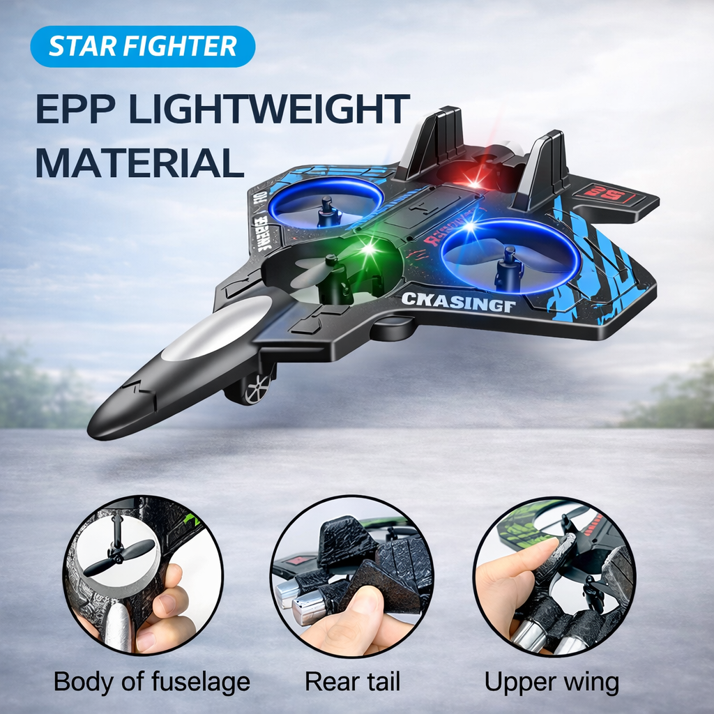 RC Fighter Jet With LED Lights