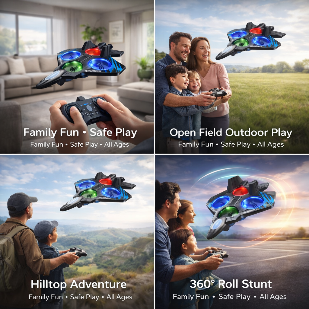 RC Fighter Jet With LED Lights