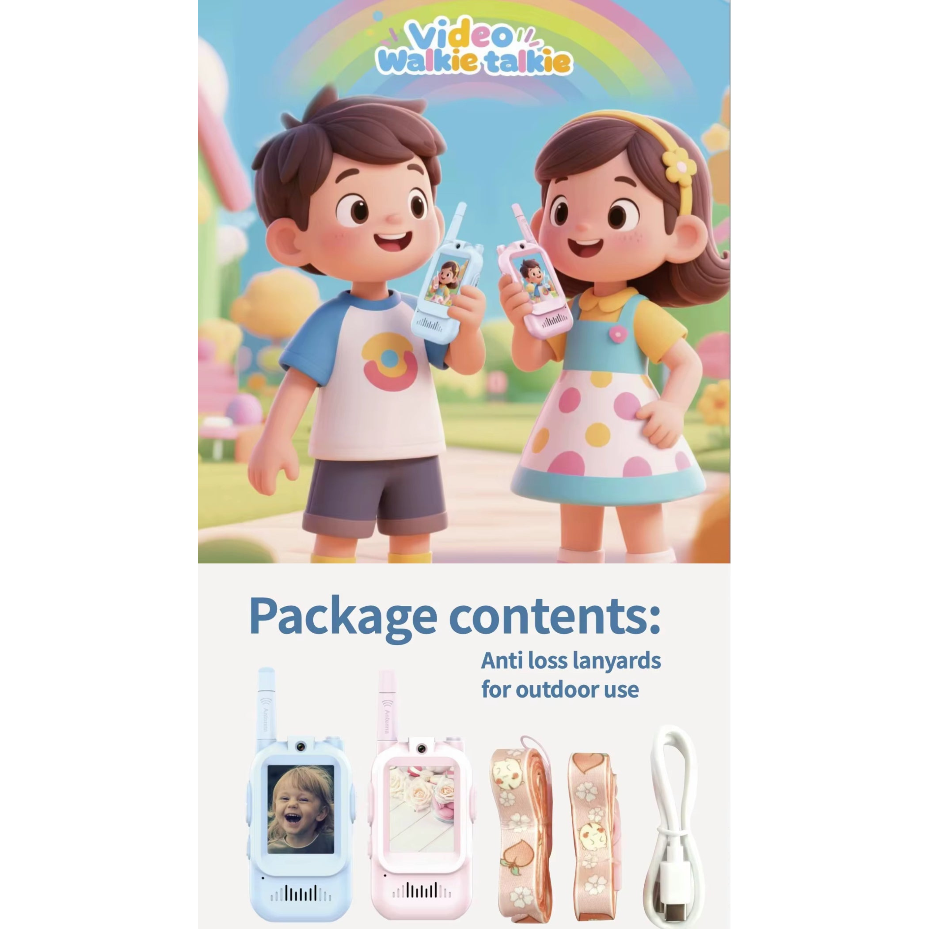 Video Walkie Talkies for Kids | HD Camera, Voice Changer & Screen Display